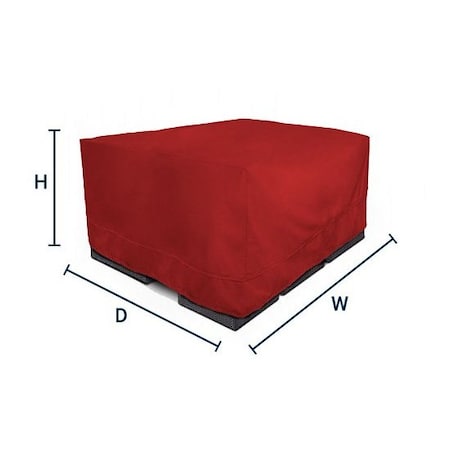 Eevelle Meridian Modular Sectional Sofa Cover, Red, 126 in L x 28 in W x 63 in H MDSSC_126W_63D_28H-RED
